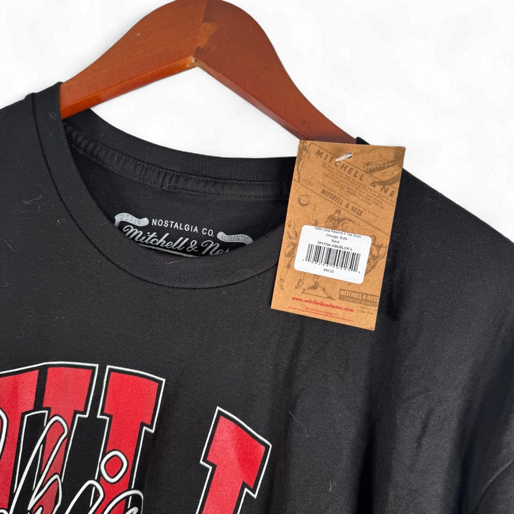New Mitchell & Ness Mens Bulls Hardwood Classics Ultra Rewind 2 Tshirt Shirt L - Picture 2 of 5